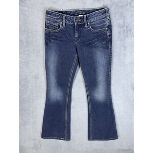 Silver Jeans Womens 26 Blue Dark Wash Denim Aiko Low Rise Bootcut Flared